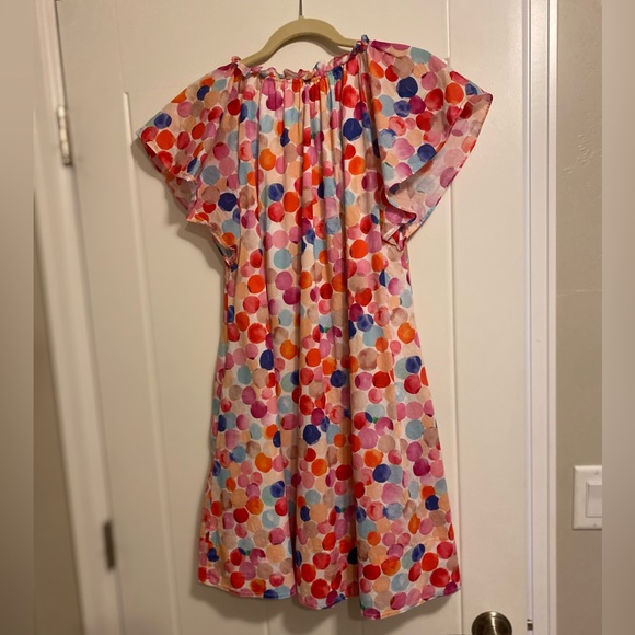 Milly Nadia Watercolor Bubble Poplin Dress in Small - Picture 5 of 6